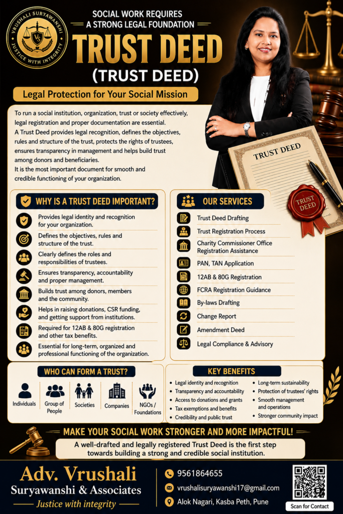 Trust Deed registration in India